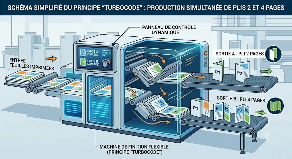 Mise sous enveloppe multi-formats : du 10 x 15 au A4, jusqu'à 6 documents par pli 3 - Mil'Adresses fonctionnement du turbocode pour un courrier à contenu variable