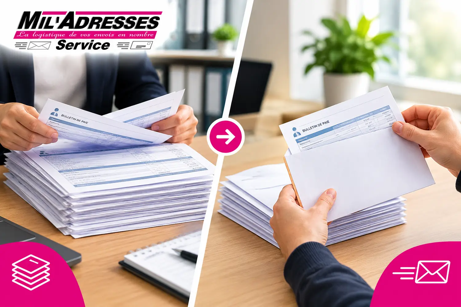 Mise sous enveloppe des bulletins de paie : ce qui change avant/après
